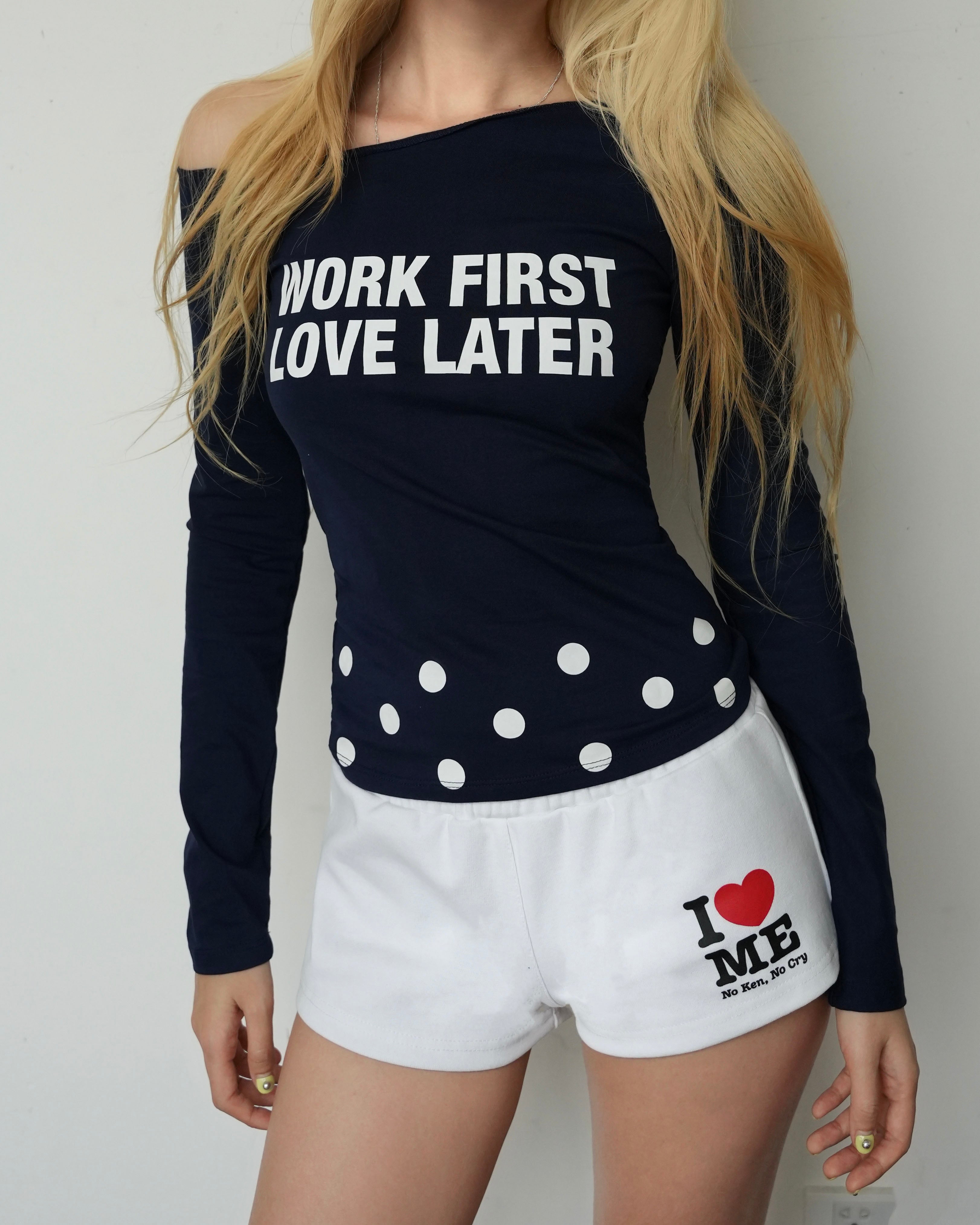 NO LOVE OFF SHOULDER LONG SLEEVE TEE