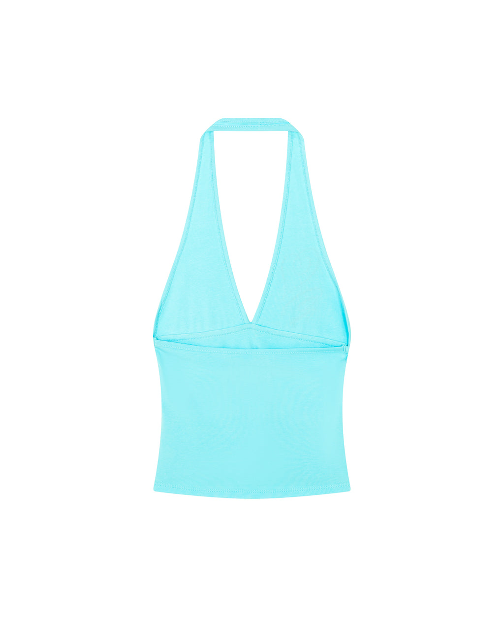 I AM HOT HALTER AQUA BLUE TANK TOP