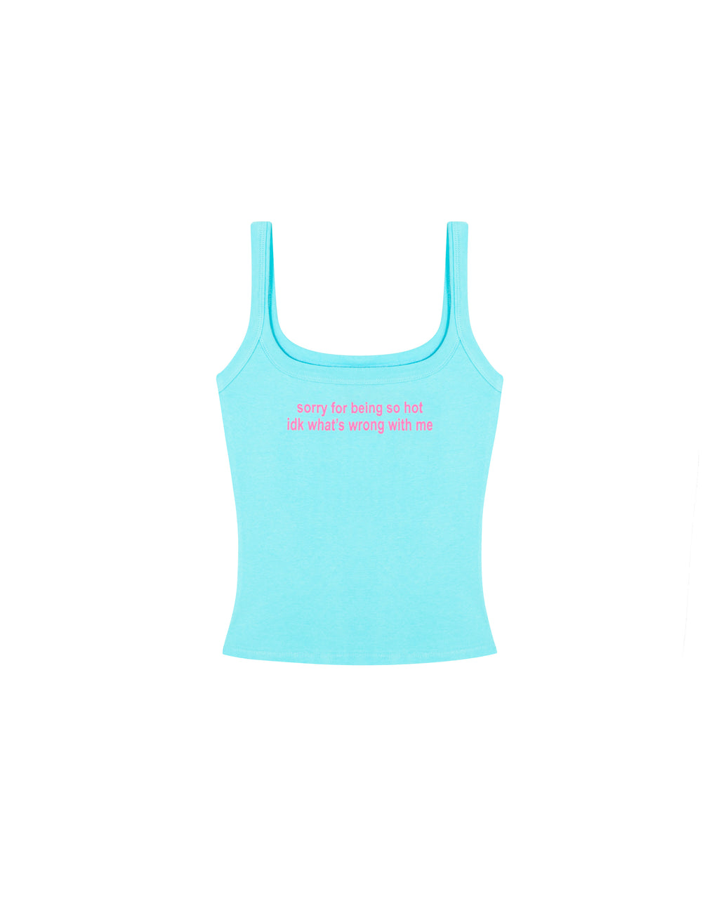 SO HOT AQUA BLUE TANK TOP