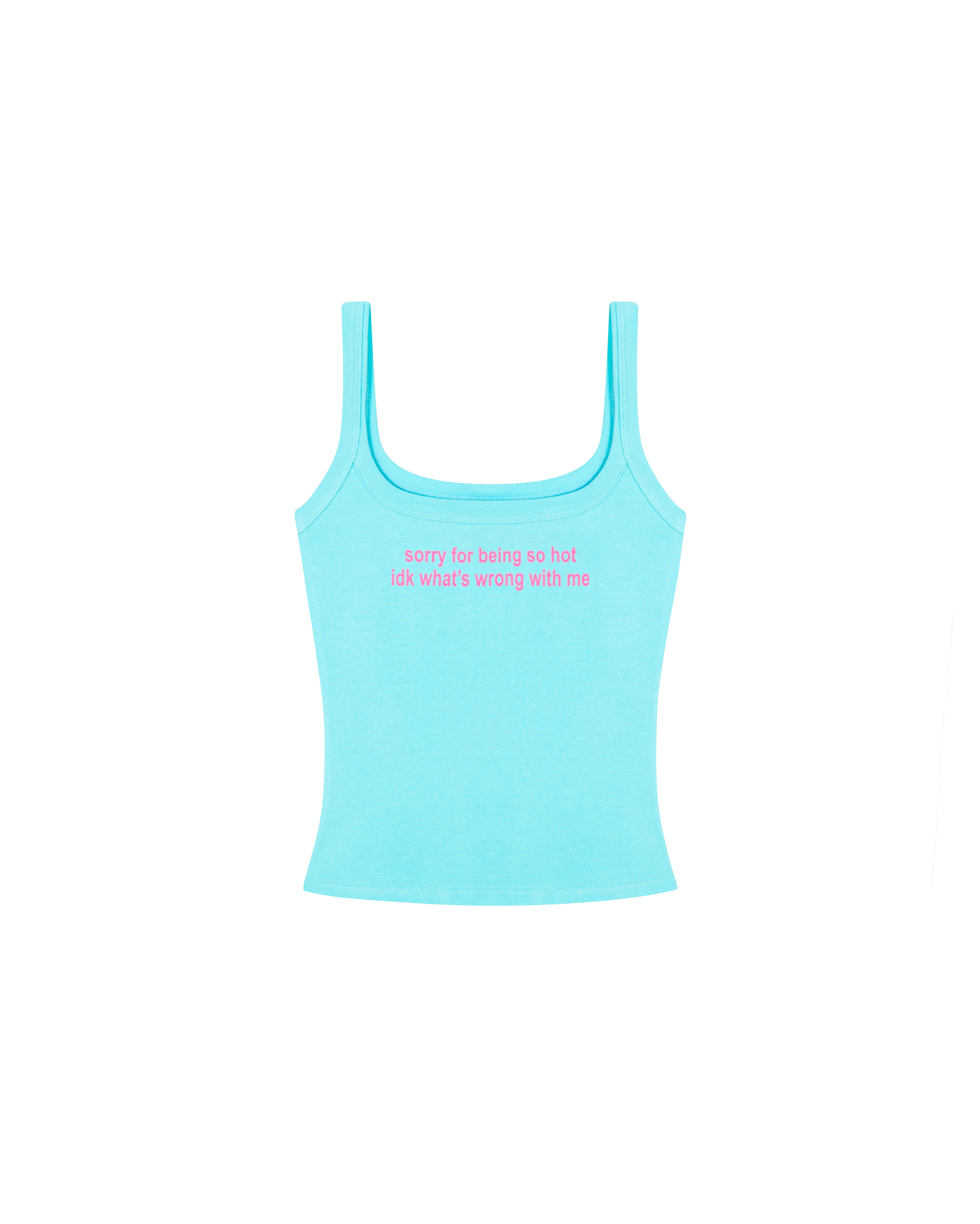 SO HOT AQUA BLUE TANK TOP