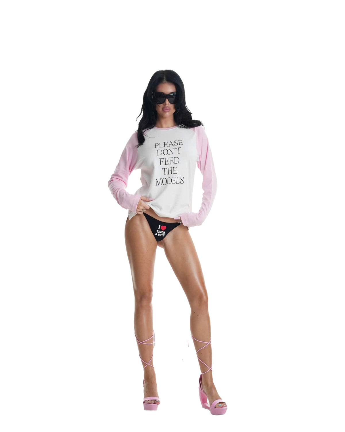 RAGLAN BABIE MODEL SLEEVE TEE