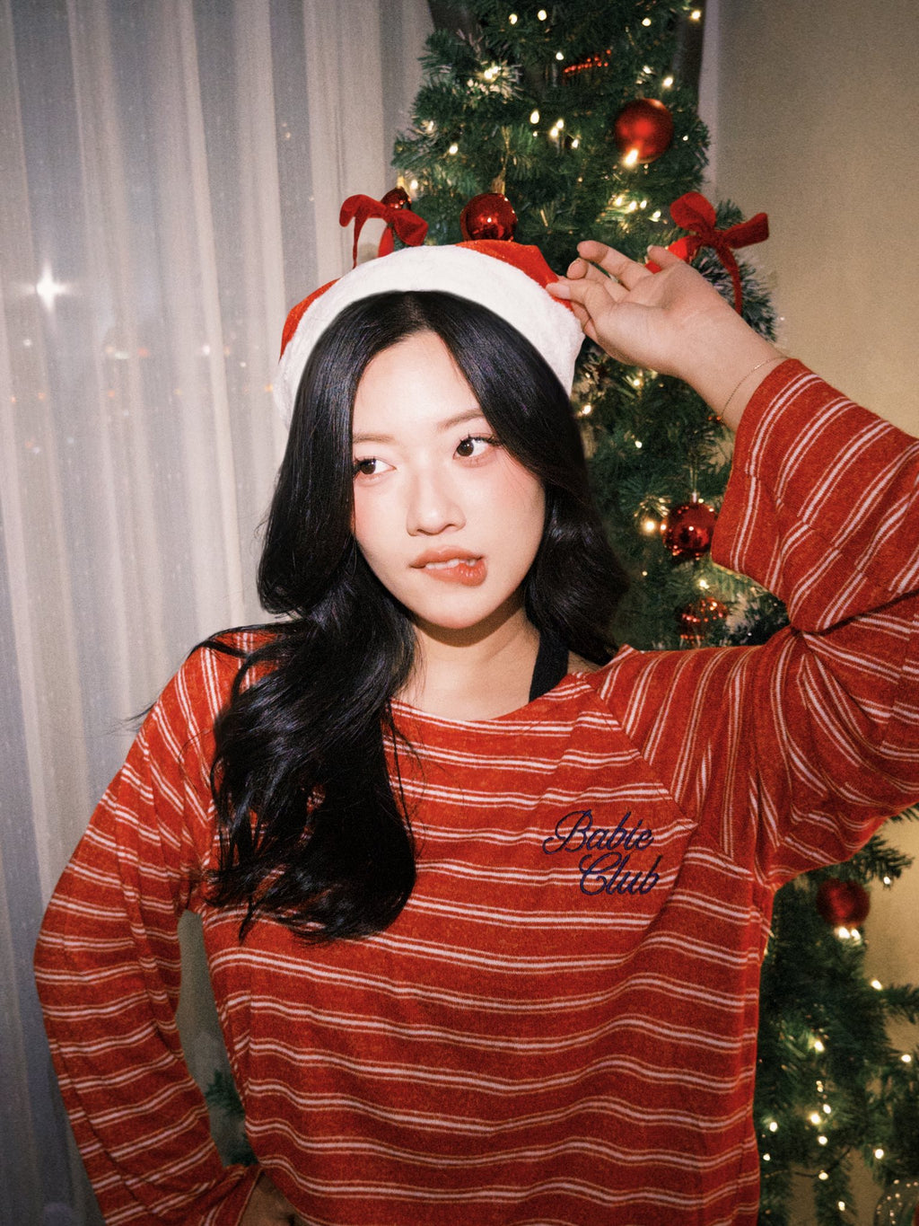 LOGO STRIPE LONG SLEEVE TEE