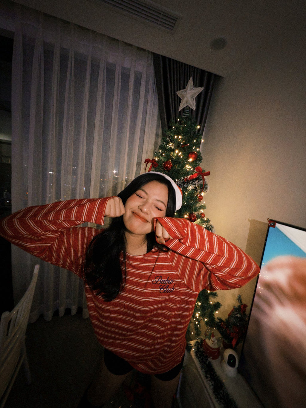 LOGO STRIPE LONG SLEEVE TEE