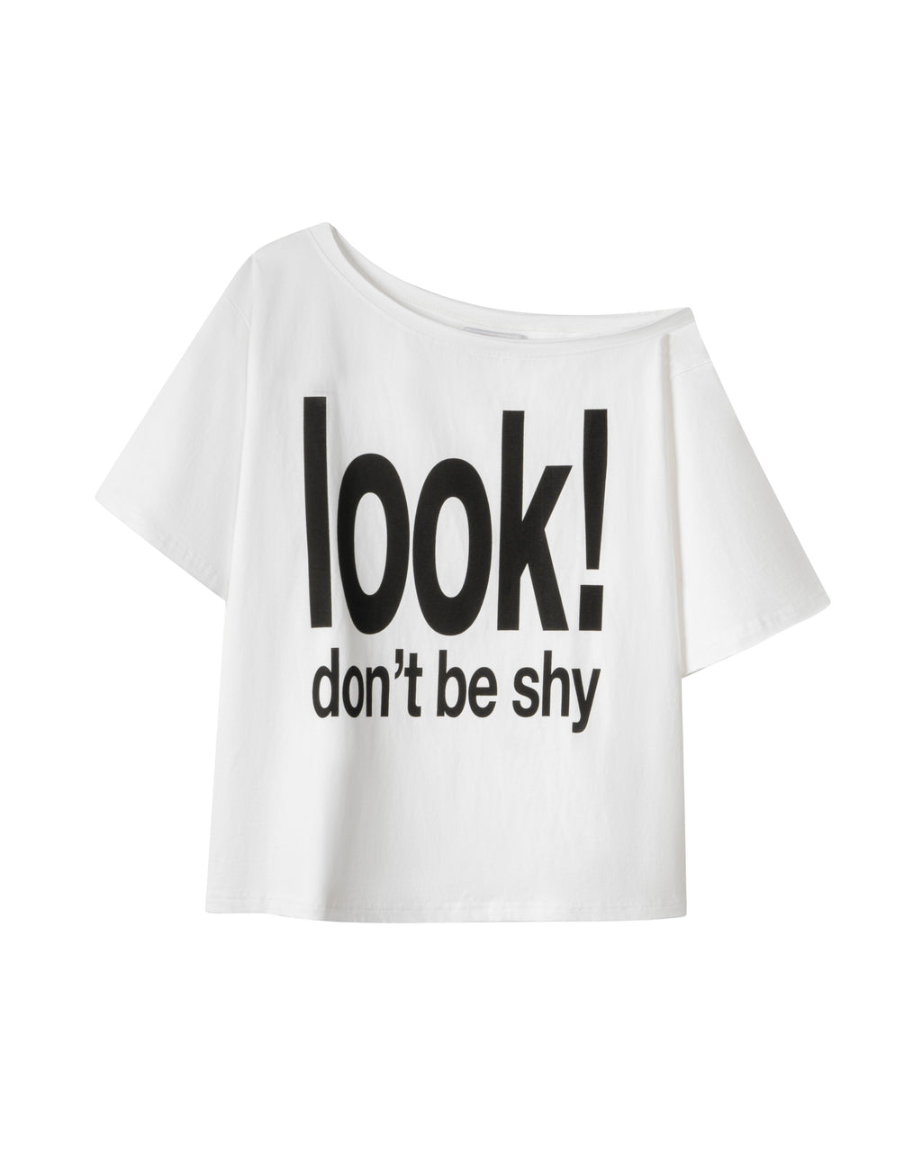 DON'T BE SHY TEE WHITE