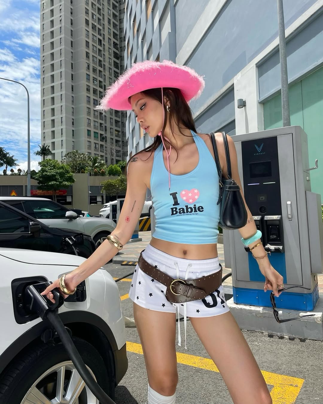 HEART HALTER TOP SKYBLUE