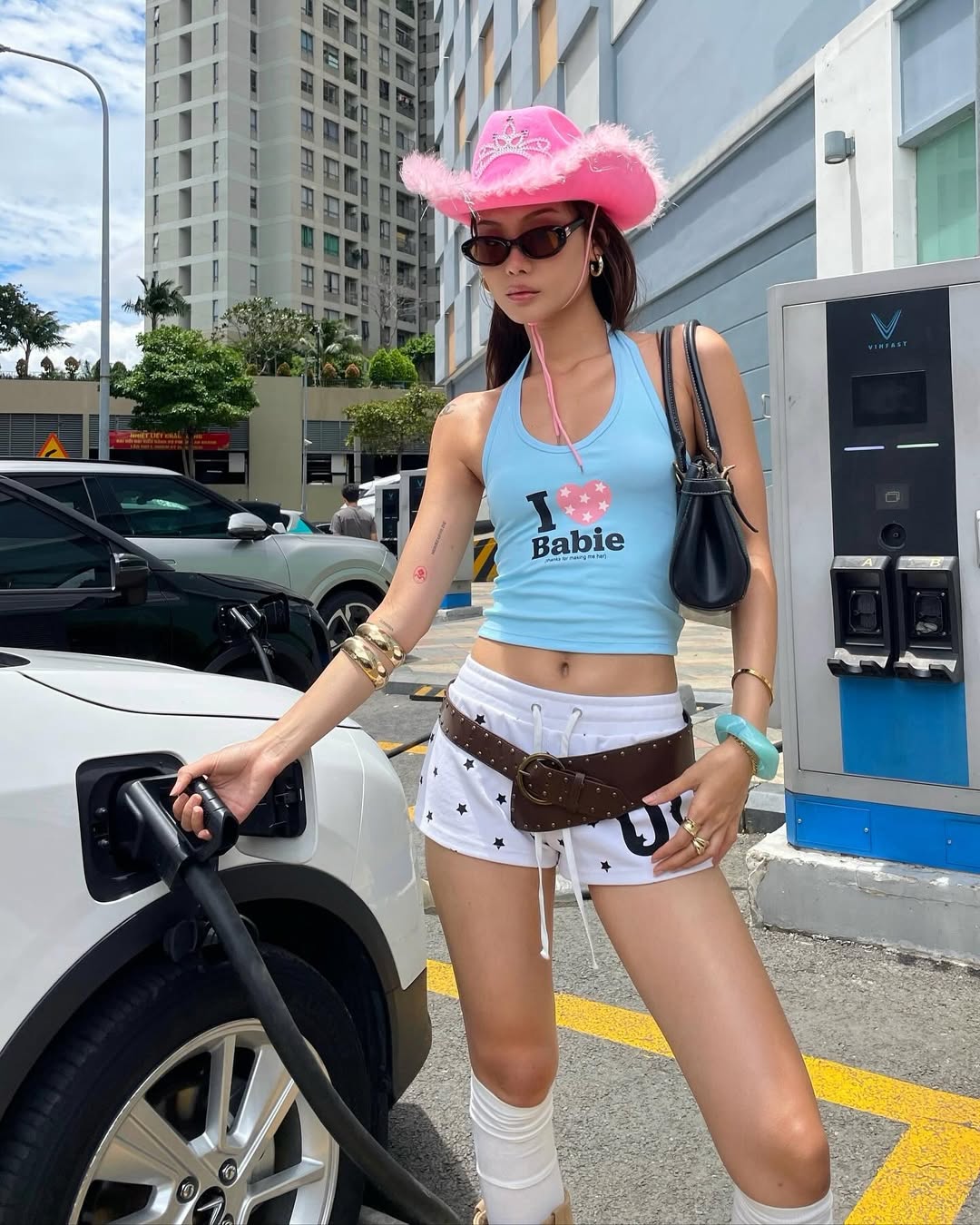 HEART HALTER TOP SKYBLUE