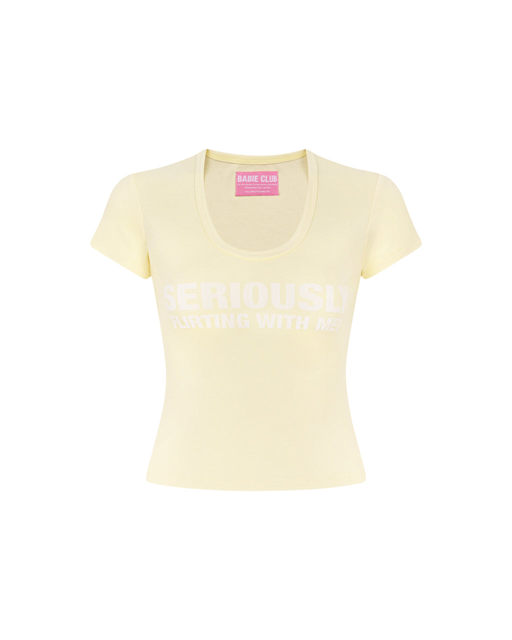 SERIOUSLY OVAL NECK BABIE TEE YELLOW