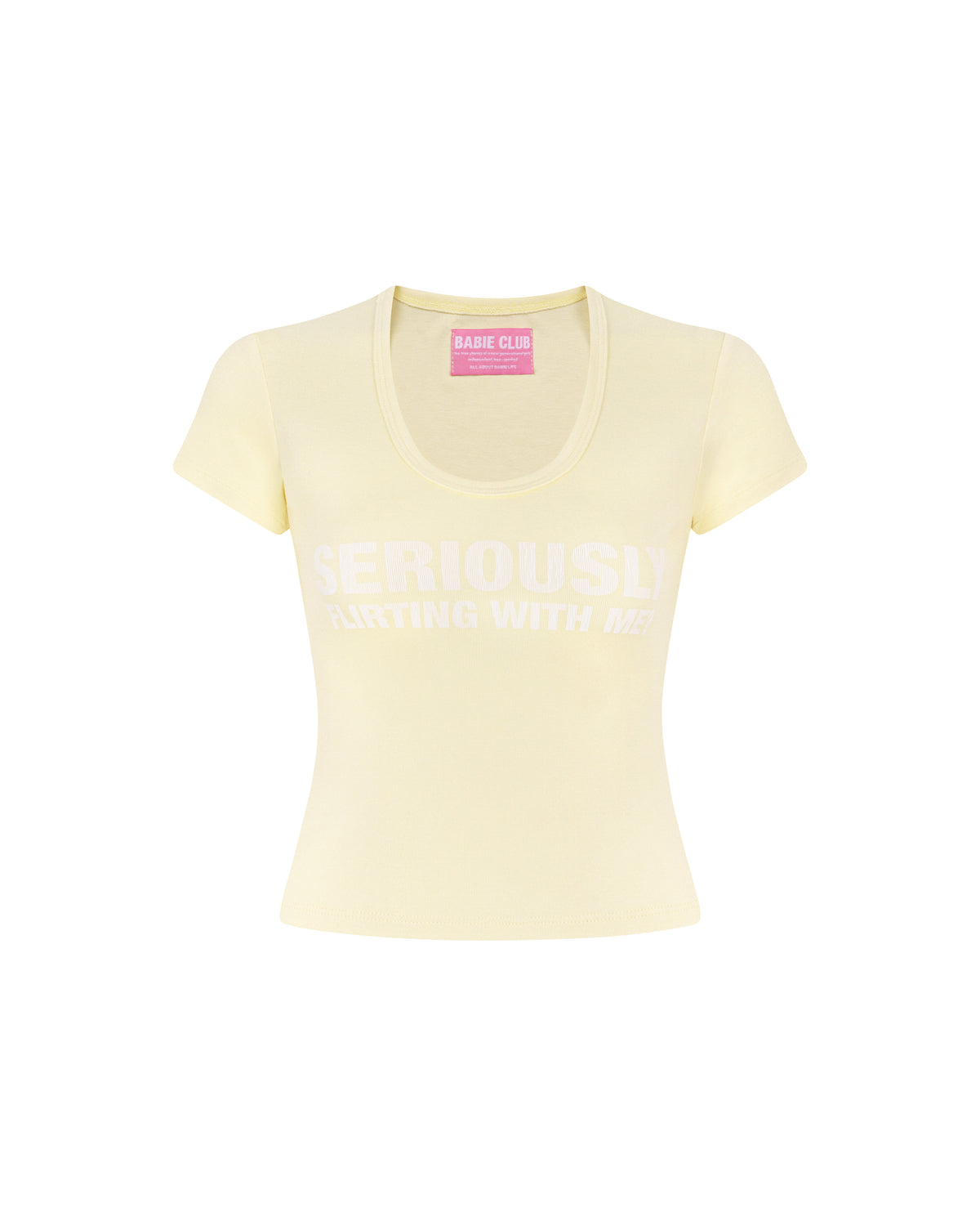 SERIOUSLY OVAL NECK BABIE TEE YELLOW