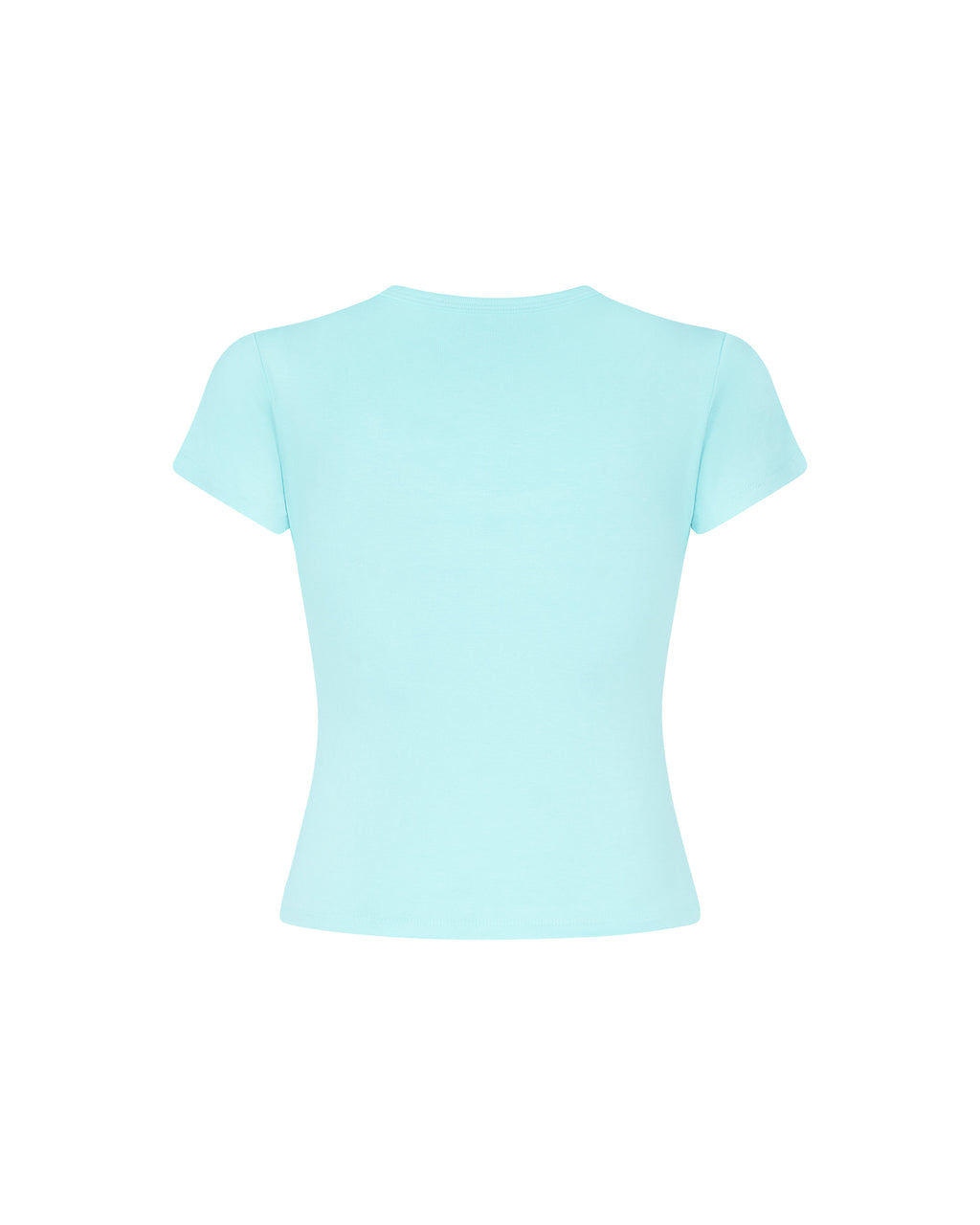 SERIOUSLY OVAL NECK BABIE TEE AQUA BLUE