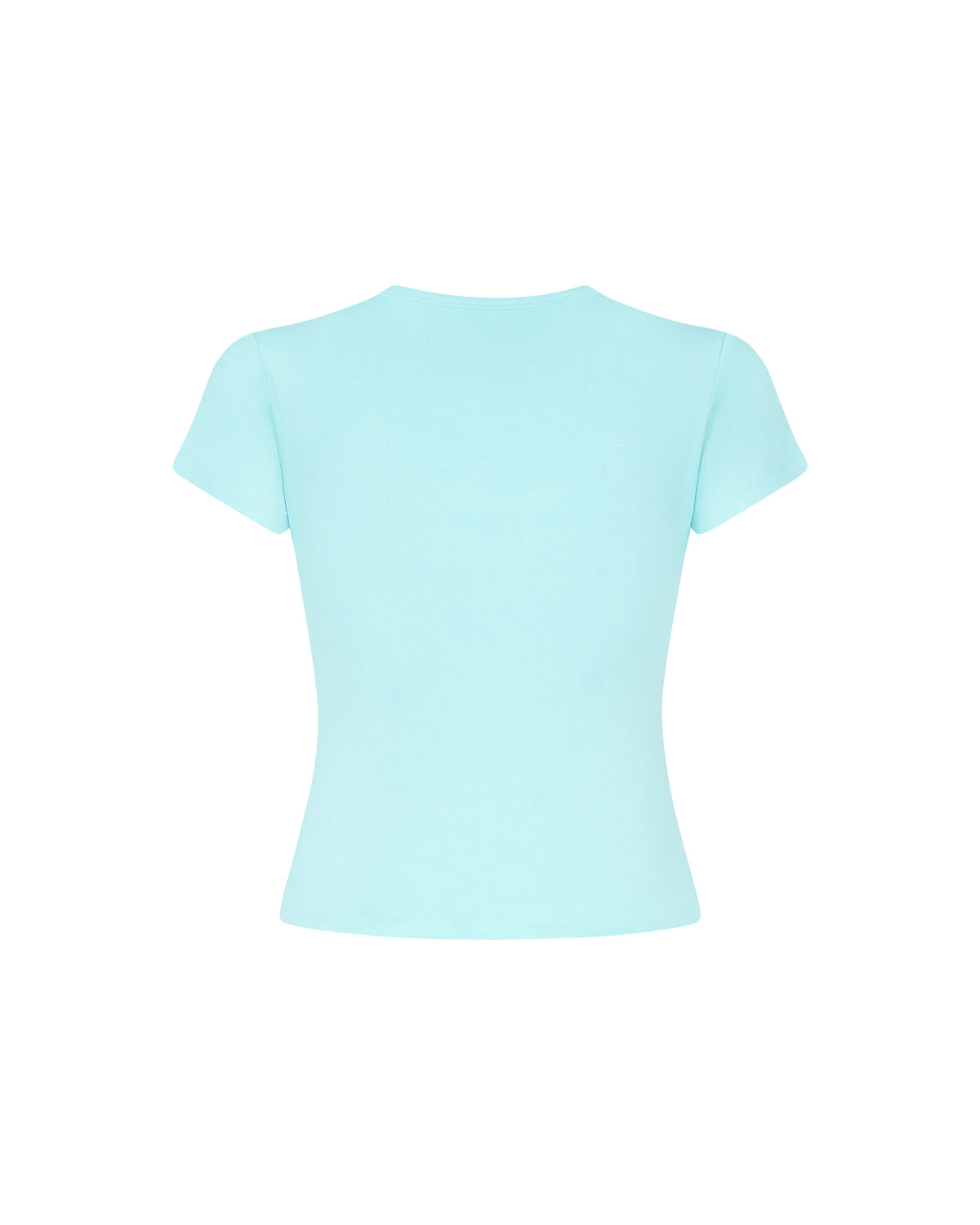 SERIOUSLY OVAL NECK BABIE TEE AQUA BLUE