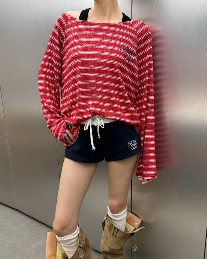 LOGO STRIPE LONG SLEEVE TEE